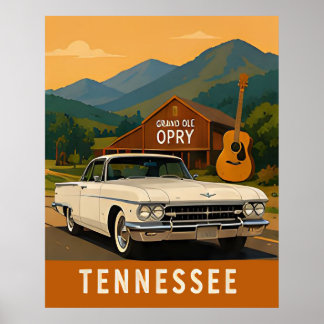 🏔️ Retro Automobile Alpine Road Artwork ✨ Poster
