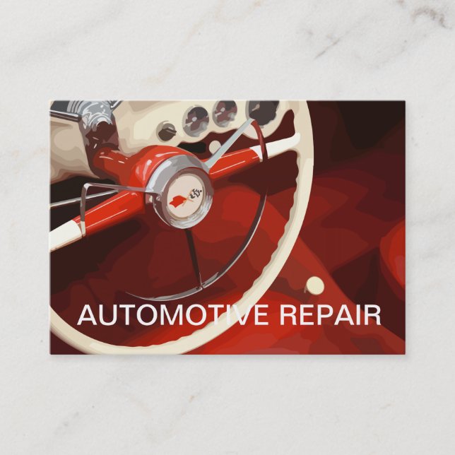 Retro Automotive Business Card (Front)