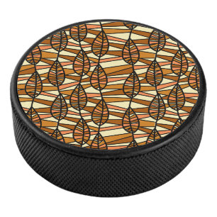 Retro Autumn Hockey Puck