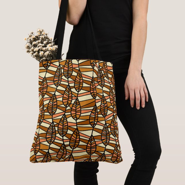 Retro Autumn Tote Bag (Close Up)