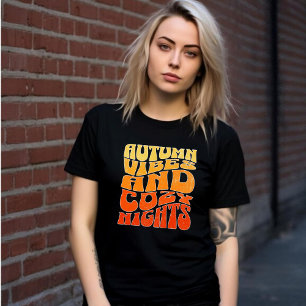 Retro Autumn Vibes & Cozy Nights T-Shirt