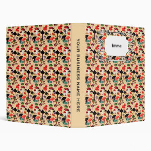 Retro Autumn Woodland Mushroom Watercolor Binder