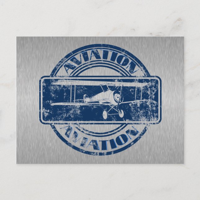 Retro Aviation Art Postcard (Front)