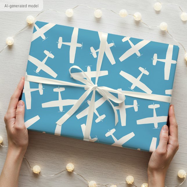 Retro Aviation Wrapping Paper Vintage Airplane (Creator Uploaded)