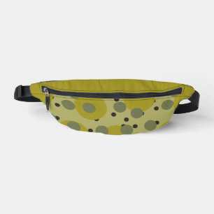 Retro Avocado Dream 1970s Atomic Circles Fanny Pack