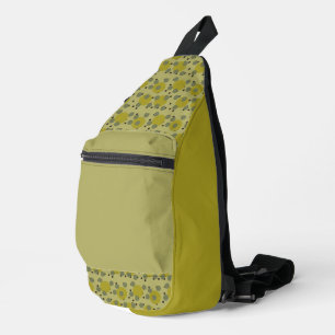 Retro Avocado Dream 1970s Atomic Circles   Sling Bag