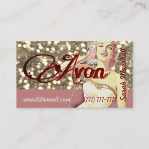 Retro Avon Representative Business Card