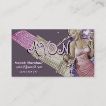 Retro Avon Representative Business Card