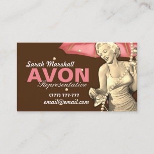 Retro Avon Representative  Business Card