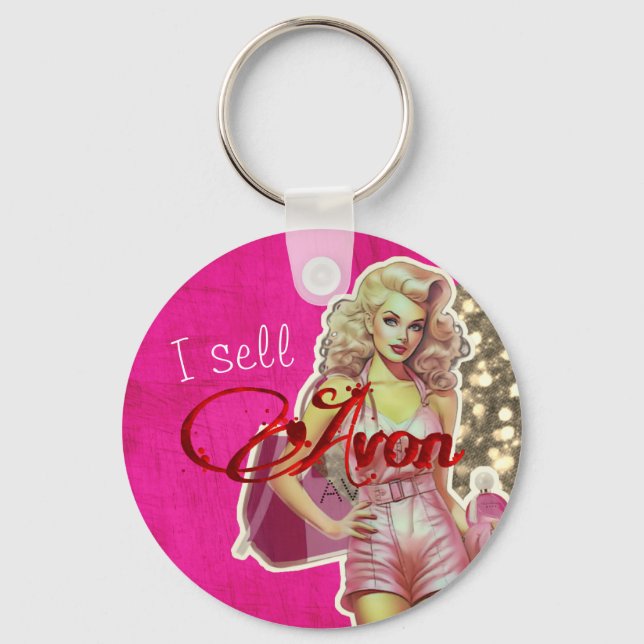 Retro Avon Representative   Keychain (Front)