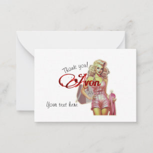 Retro Avon thank you  Card