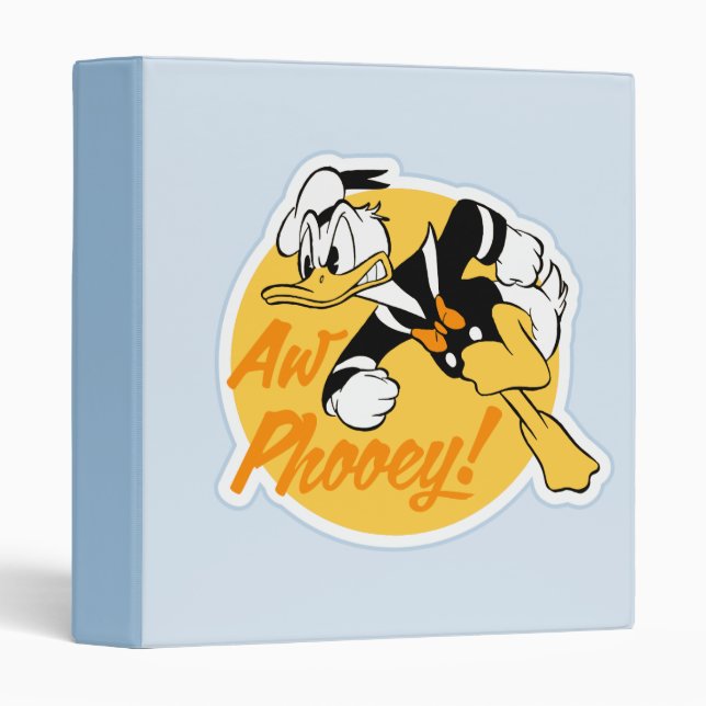 Retro "Aw Phooey" Donald Duck Badge Binder (Front/Spine)