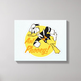Retro "Aw Phooey" Donald Duck Badge Canvas Print