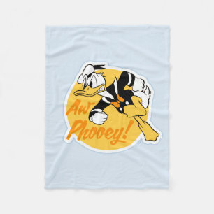 Retro "Aw Phooey" Donald Duck Badge Fleece Blanket