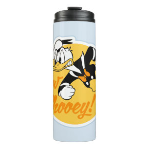 Retro "Aw Phooey" Donald Duck Badge Thermal Tumbler