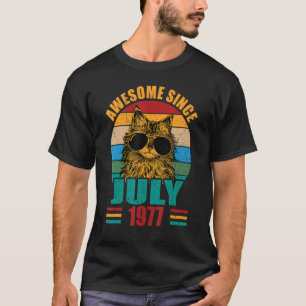 Retro Awesome Since July 1977 45th Birthday 45 Yea T-Shirt