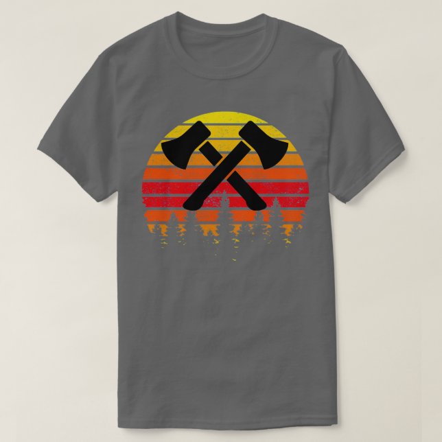 Retro Axe Thrower Cool Axe Throwing 1 T-Shirt (Design Front)