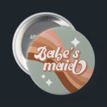 Retro Babesmaid Bridesmaid Pin<br><div class="desc">Elevate your bridesmaids' style with our Retro Babesmaid Bridesmaid Pin. Perfect for any wedding occasion,  this chic accessory is a thoughtful keepsake.</div>