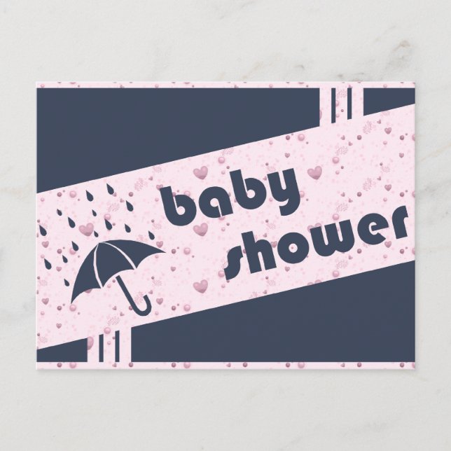 retro baby shower invitation postcard (Front)