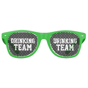 Retro Bachelor vert nuances de fête à boire lunettes d'é
