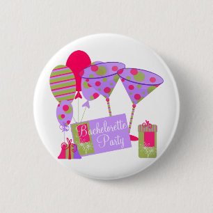 Retro Bachelorette Party 2 Inch Round Button