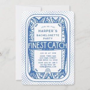 Retro Bachelorette Party Finest Catch Sardines Invitation