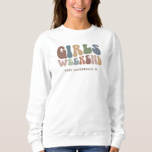 Retro Bachelorette Party Girls Weekend Bride Sweatshirt