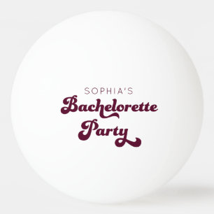 Retro Bachelorette Party Ping Pong Ball