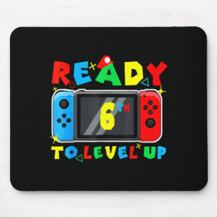 Retro Back To School 6th Ready To Level Up Gamer Mouse Pad