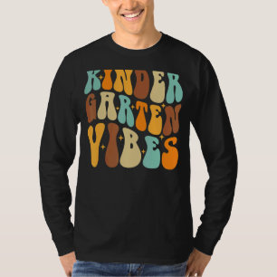 Retro Back To School Kindergarten Vibes First Day T-Shirt