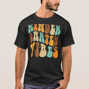 Retro Back To School Kindergarten Vibes First Day  T-Shirt