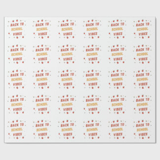 Retro Back To School Vibes Custom Groovy Wrapping Paper
