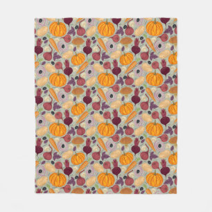 Retro background from fresh vegetables fleece blanket