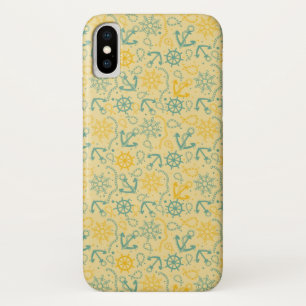 Retro background with anchor, ropes Case-Mate iPhone case