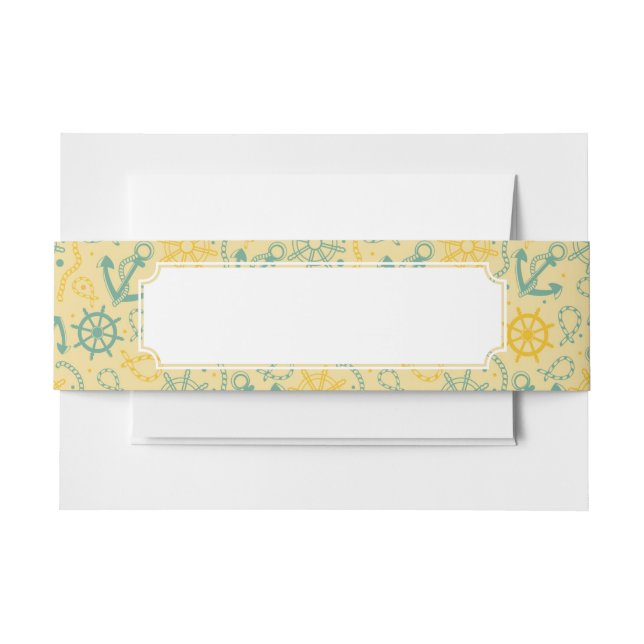 Retro background with anchor, ropes invitation belly band (Front Example)
