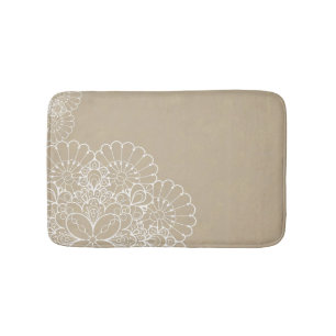Retro background with lace ornament bath mat