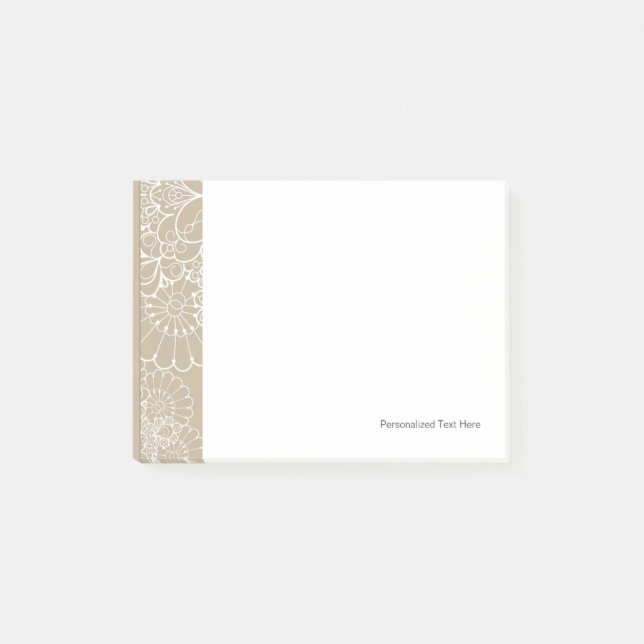 Retro background with lace ornament post-it notes (Front)