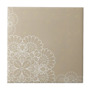 Retro background with lace ornament tile