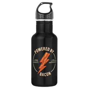 Retro Bacon Lover Funny Food Design with Lightning 532 Ml Water Bottle