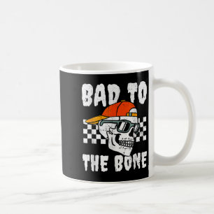 Retro Bad To The Bone Funny Skull Halloween Costum Coffee Mug