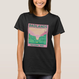 Retro Badlands National Park Landscape South Dakot T-Shirt