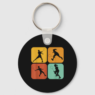 Retro Badminton I Racket I Shuttle I Badminton Keychain