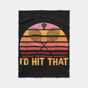 Retro Badminton Id Hit That Fleece Blanket