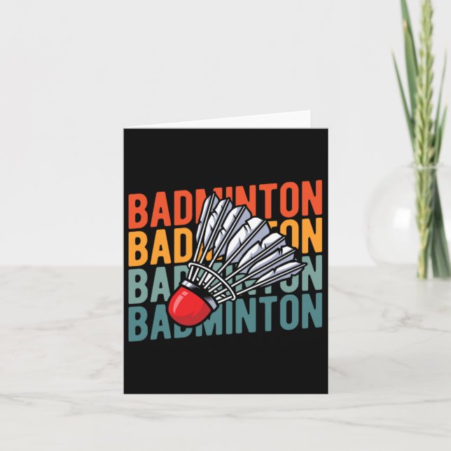 Retro Badminton Racket Team - Player Vintage Shutt Card (Front)