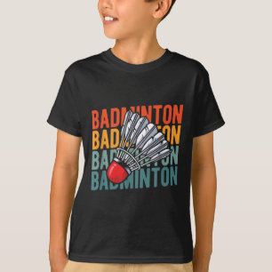 Retro Badminton Racket Team - Player Vintage Shutt T-Shirt