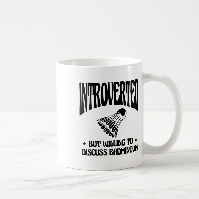Retro Badminton Shuttle Racket  Coffee Mug (Right)