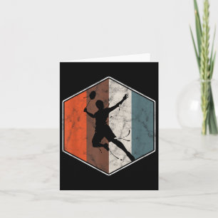 Retro Badminton Tennis Player Vintage Sports Card