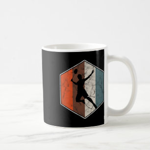 Retro Badminton Tennis Player Vintage Sports Coffee Mug