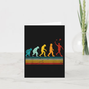 Retro Badminton With Shuttle Evolution Darwin Card