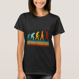Retro Badminton With Shuttle Evolution Darwin T-Shirt